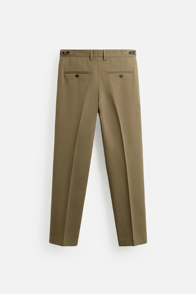 REGULAR FIT PANTS WITH BELT LOOPS