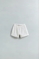 PLAIN COMBINATION BERMUDA SHORTS