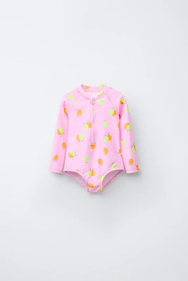 2-6 ANS/ MAILLOT DE BAIN À IMPRIMÉ CITRONS