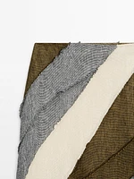 Jupe midi patchwork 100 % lin