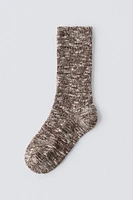 FLECKED KNIT SOCKS