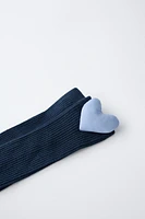 RIBBED HEART SOCKS