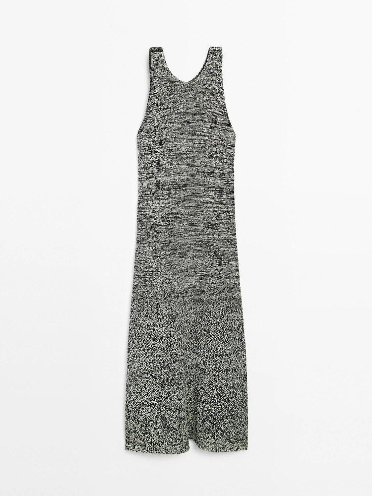 Robe longue en maille chinée - Limited Edition