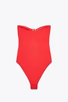 MAILLOT DE BAIN BANDEAU CUT OUT FLEURS