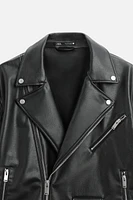 FAUX LEATHER BIKER JACKET