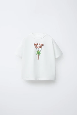 T-SHIRT IMPRIMÉ PALMIER