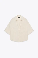 SHORT LINEN SHIRT