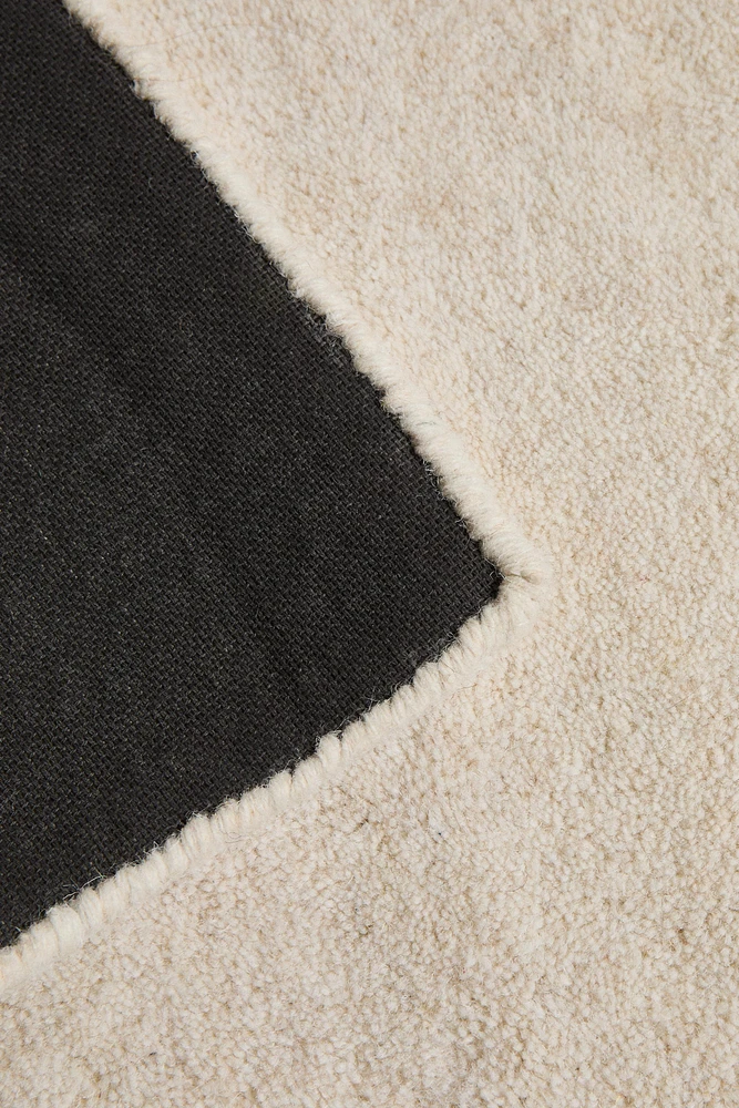 TAPIS LAINE COTON DEMI-CERCLE