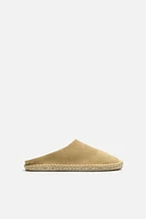 MULE LEATHER ESPADRILLES