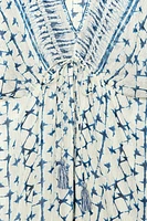 ROBE IMPRIMÉE FIL MÉTALLISÉ