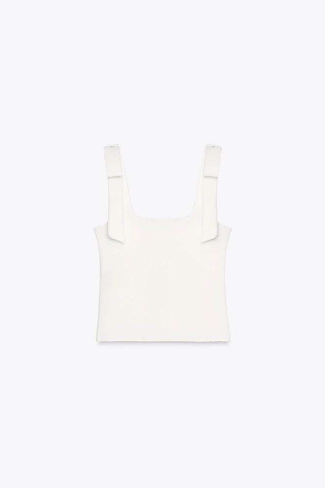 TOP LACETS STRETCH