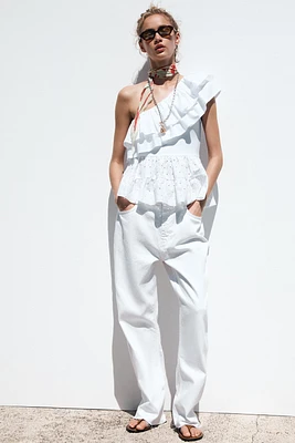 TOP ASYMÉTRIQUE BRODÉ
