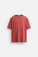 WASHED T-SHIRT WITH SLITS