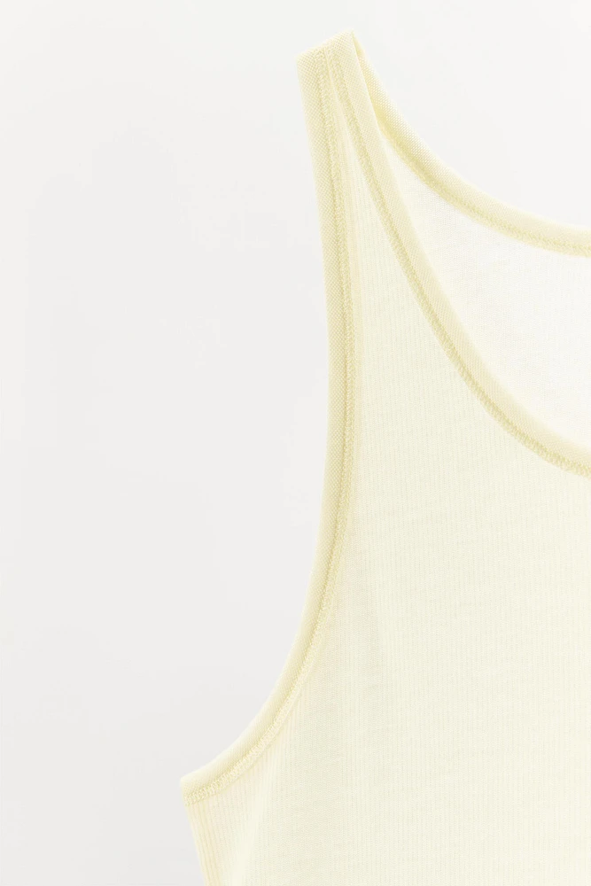 T-SHIRT EN COTON À BRETELLES