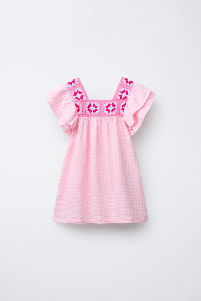 CROCHET TEXTURED DRESS