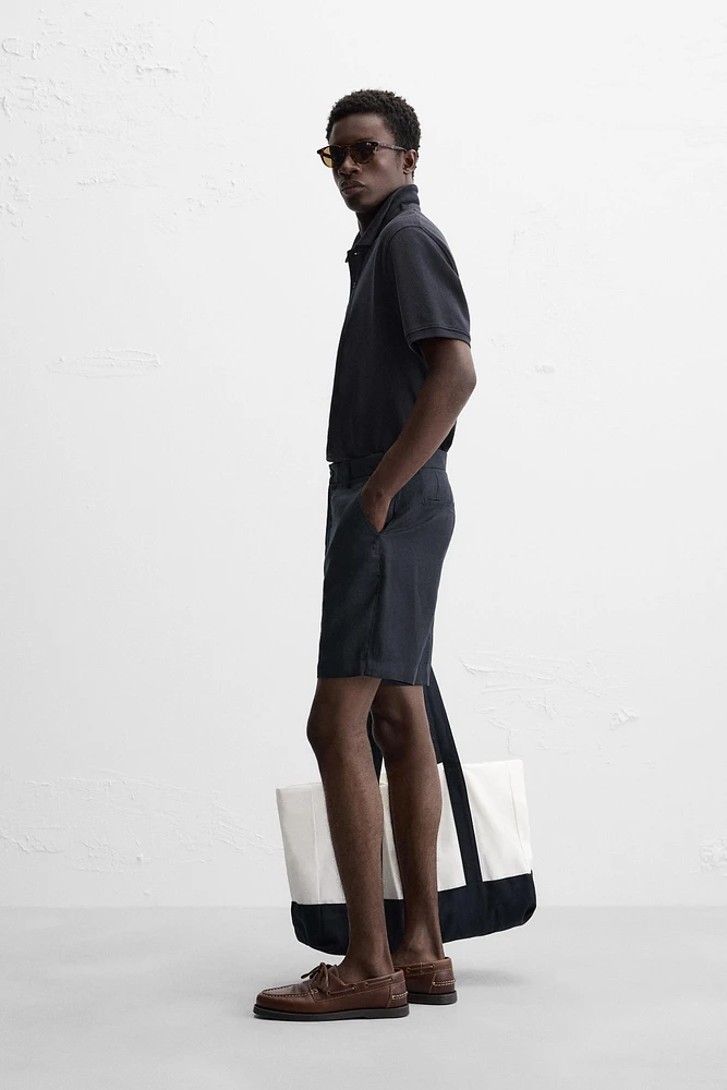 100% LINEN SHORTS