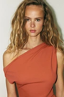 DRAPED MIDI DRESS