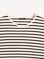 T-shirt à rayures 100 % coton