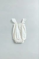 EMBROIDERED BUTTERFLY ROMPER