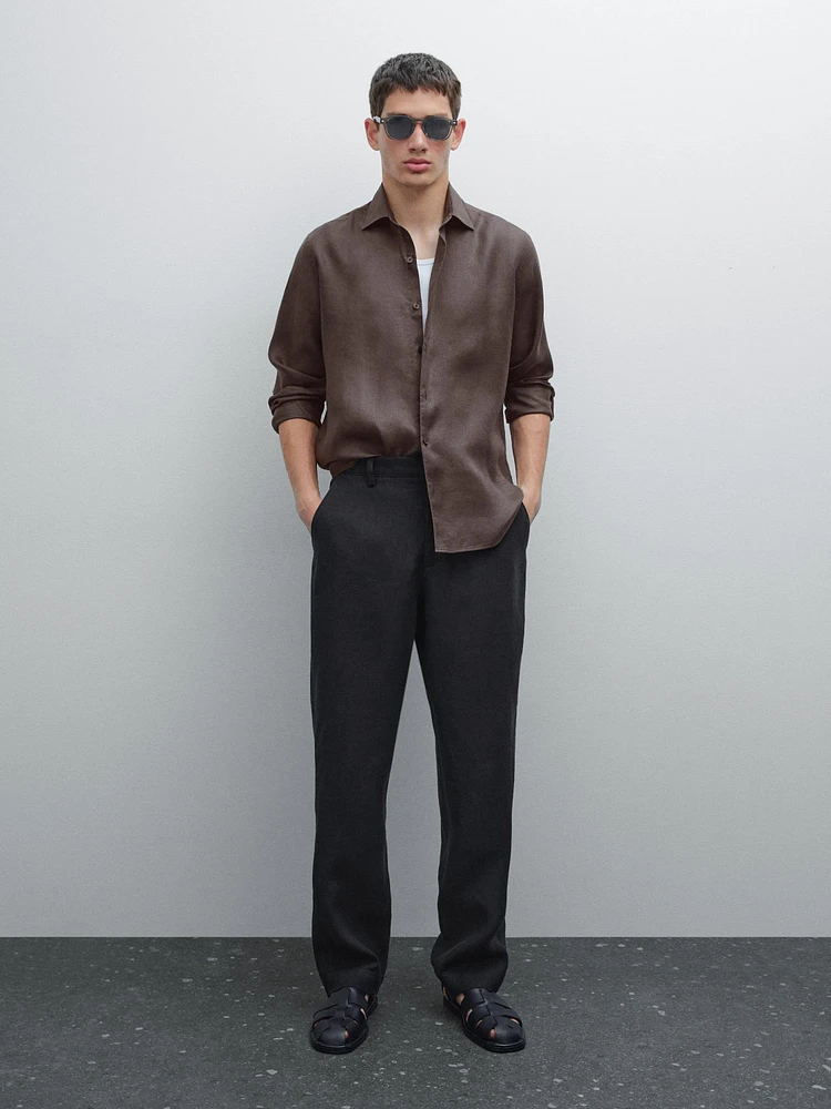 Lightweight regular fit twill shirt