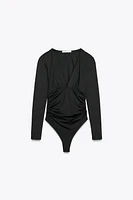 RUCHED POLYAMIDE BODYSUIT