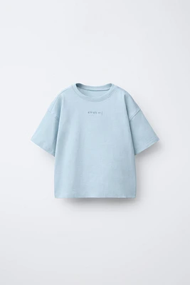 EMBROIDERED TEXT T-SHIRT