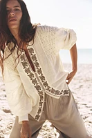 EMBROIDERED BEADED BLOUSE