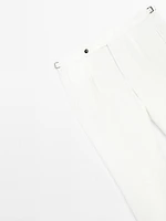 100% linen darted trousers