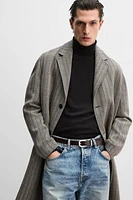 HERRINGBONE WOOL COAT