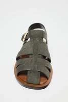 SUEDE FISHERMAN SANDALS