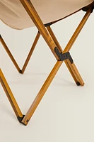 FOLDING ALUMINUM AND CANVAS CHAIR