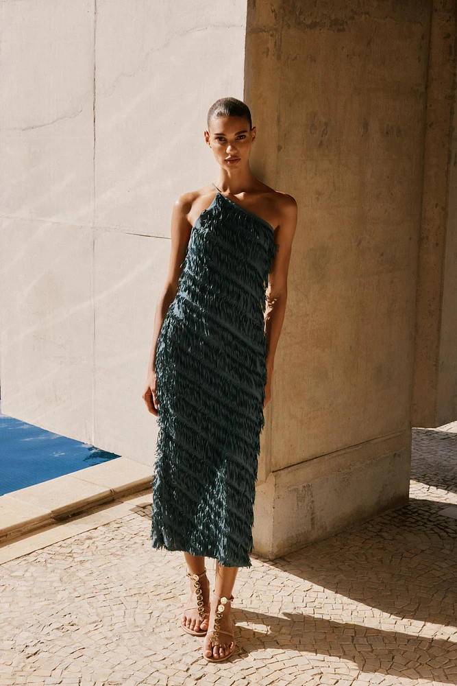 FRINGE MIDI DRESS