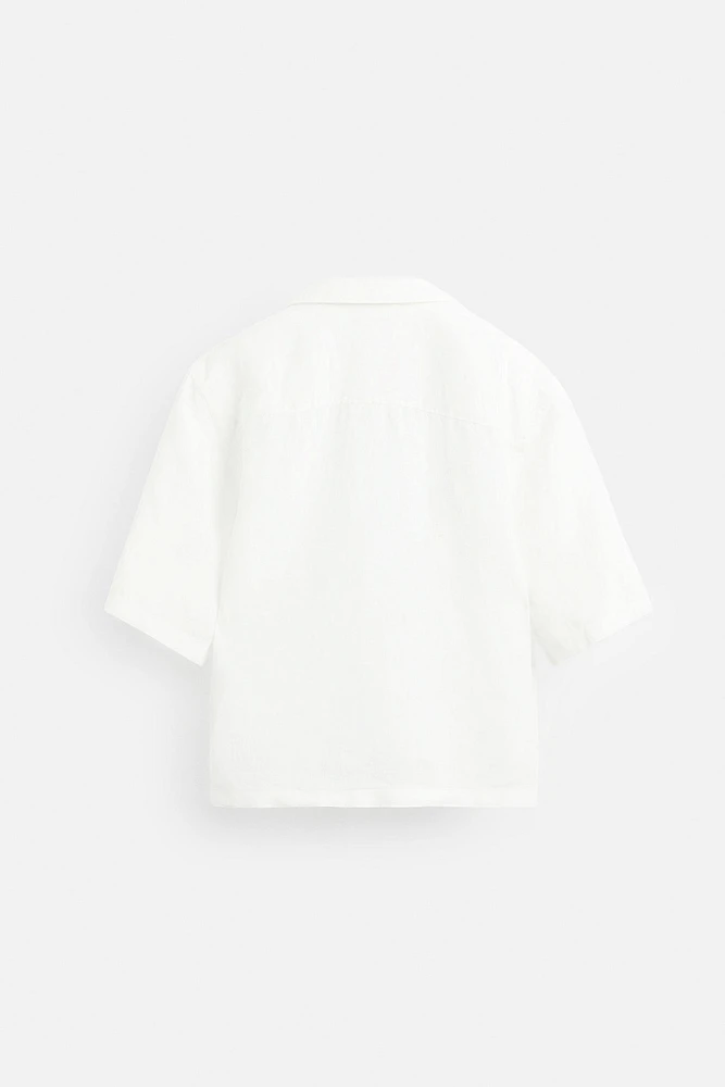 100% LINEN KIMONO SHIRT