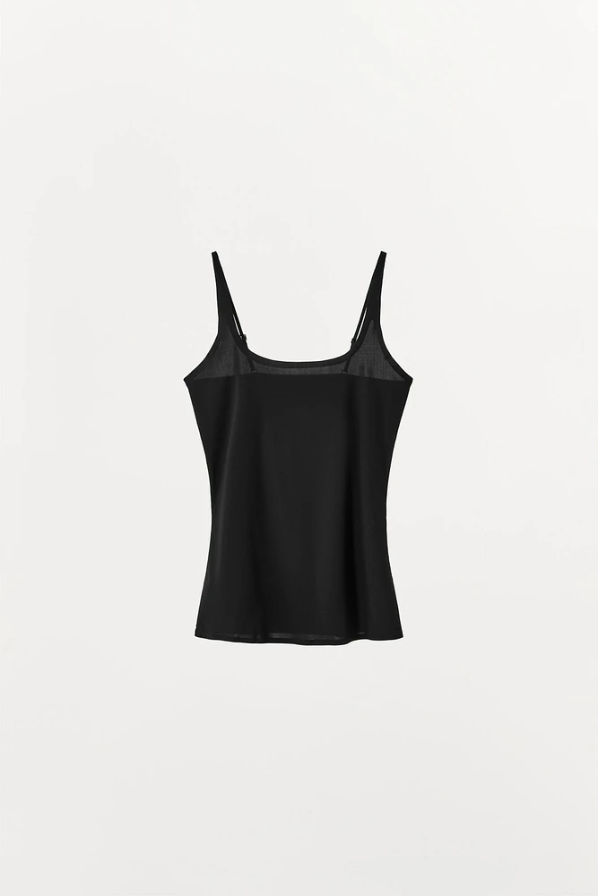 TOP À BRETELLES AVEC POLYAMIDE