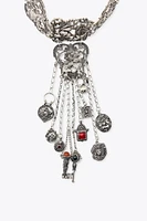 COLLIER CHOKER FLEURS CHARMS