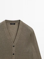 Cardigan en lin mélangé