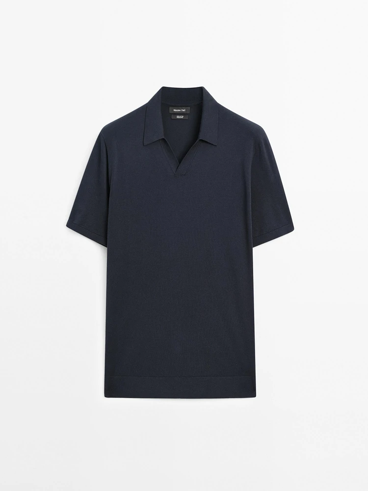 Polo à manches courtes en maille 100 % coton