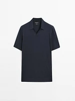 Polo à manches courtes en maille 100 % coton