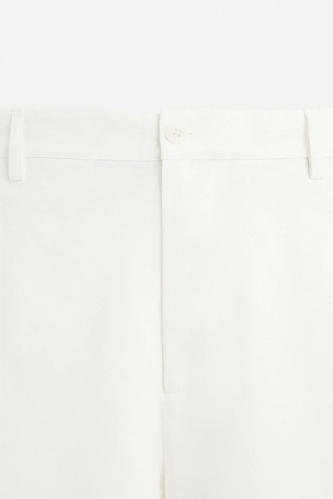 STRAIGHT FIT COTTON PANTS