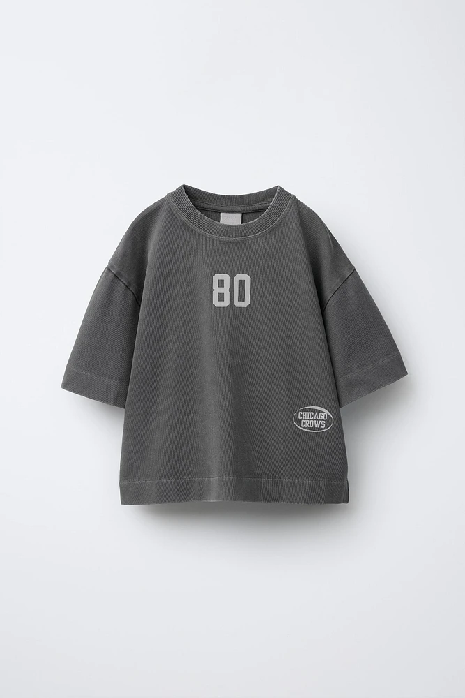 TEXT AND NUMBER PRINT T-SHIRT