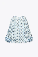 METALLIC THREAD PRINTED BLOUSE