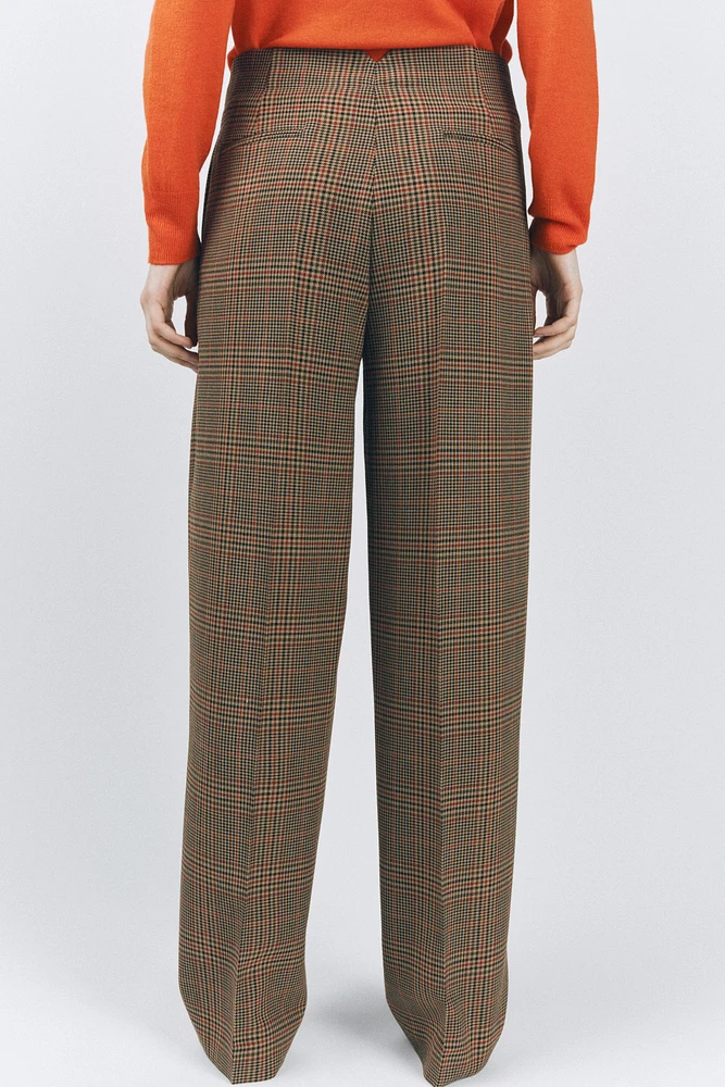 PLAID PANTS WITH DARTS ZW COLLECTION