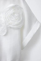 CHEMISE AVEC APPLIQUÉ FLEUR
