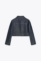 VESTE COURTE SURPIQÛRES CONTRASTE