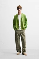 REVERSE EFFECT WASHED CARDIGAN