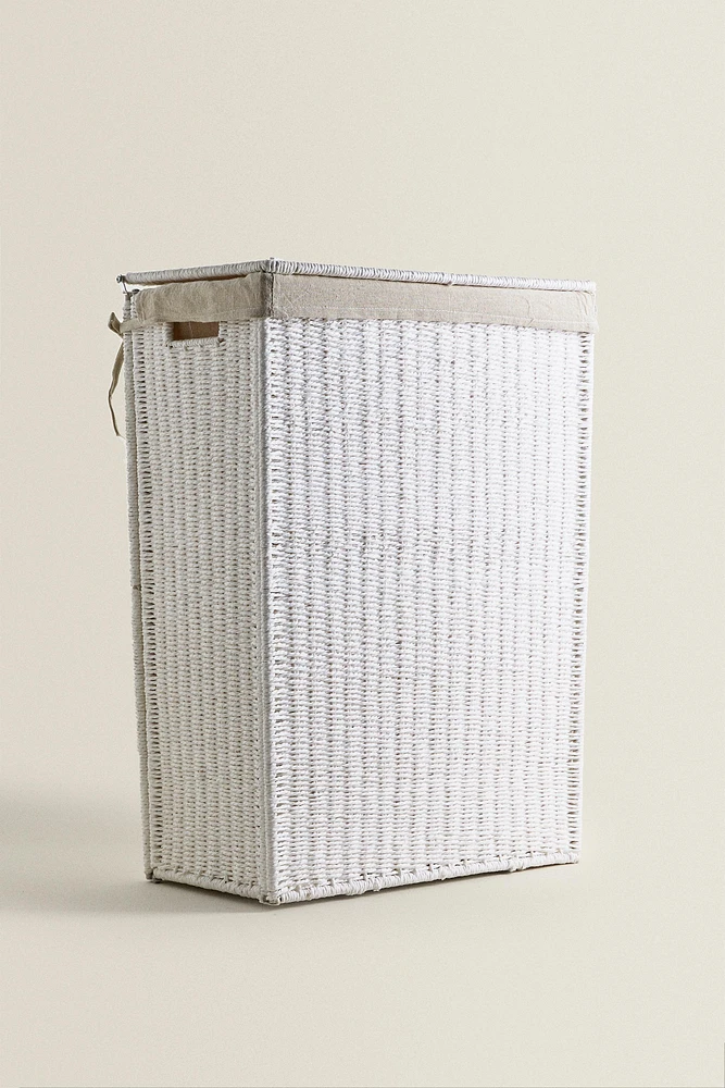 FABRIC-LINED LAUNDRY HAMPER