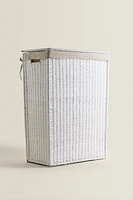 FABRIC-LINED LAUNDRY HAMPER