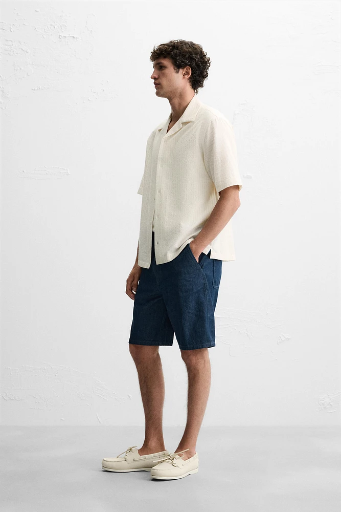 CHEMISE RAYURES TEXTURÉE