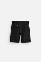 CARPENTER POCKET DENIM SHORTS