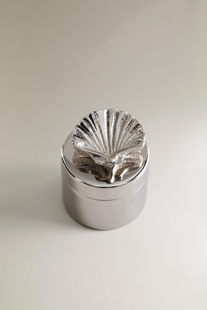 BOÎTE MÉTAL RONDE COQUILLAGE